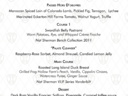 Cigar menu