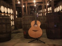A-completed-Bushmills-Lowden-guitar-at-the-Old-Bushmills-Distillery