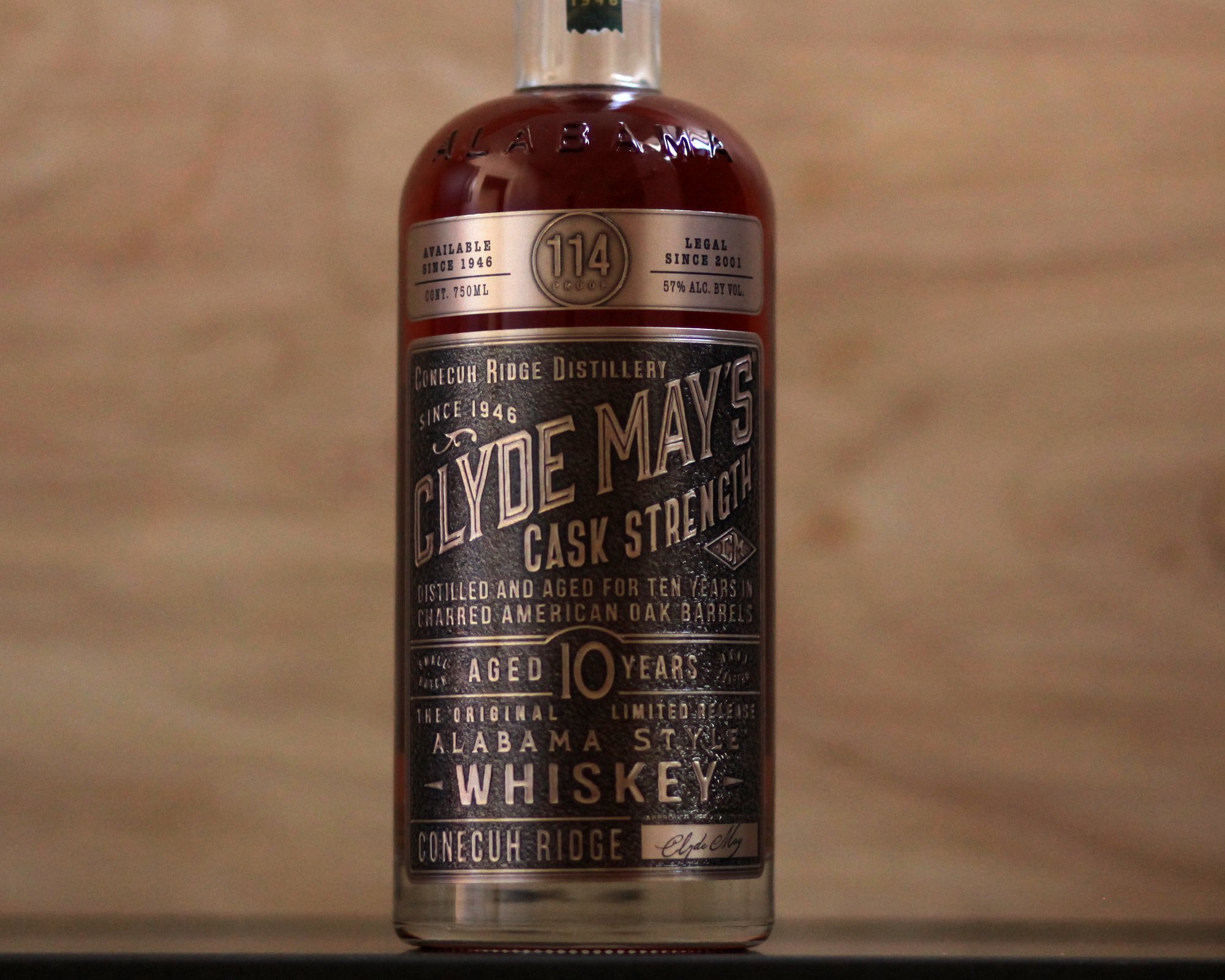 Clyde May's Cask Strength 10 Year Whiskey